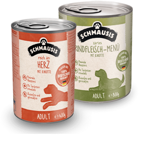 Schmausis Reich an Herz 400g, Rindgleisch Menü 800g