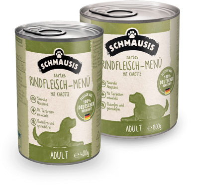 Schmausis Rindfleisch Menü mit Karotte 400-800g