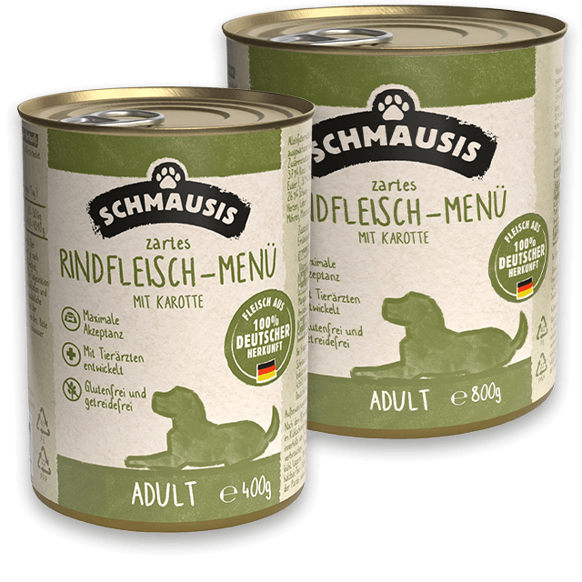 Schmausis Hundefutter Rindfleisch mit Karotte